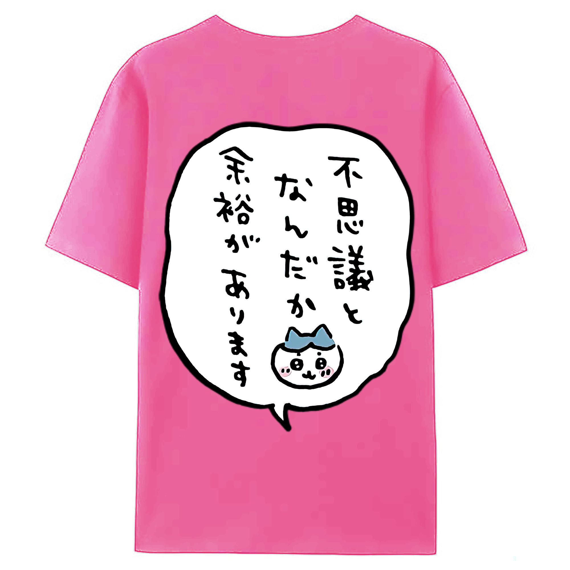 （画像用） ちいかわ ハチワレ Chii-kawa hachiware レディース半袖Tシャツ(バックプリント)